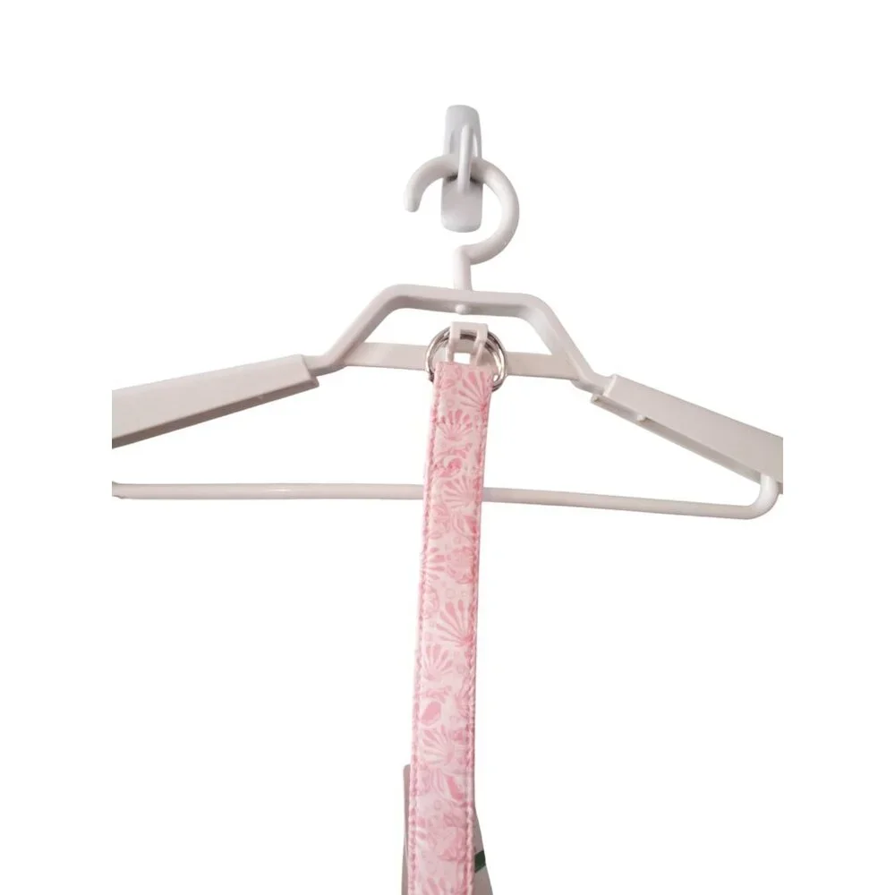 Vineyard Vines nwt belt youth Large patchwork Classic D-ring ribbon pink shells
